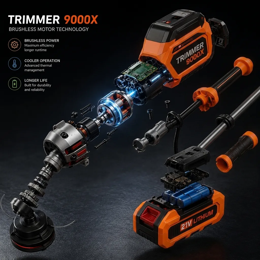 Trimmer T9X™ y su motor sin escobillas